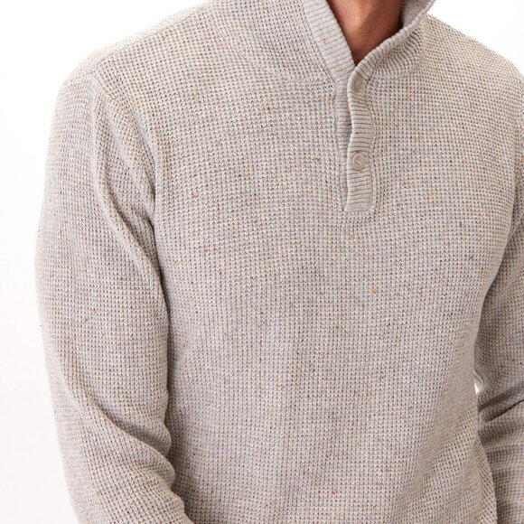 Mens Threads 4 Thought 2024 Raja Waffle Knit Henley Sweater Large Lot NWOT - Picture 3 of 7